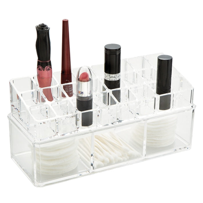 24 Space Lipstick Holder - Three Compartment Storage