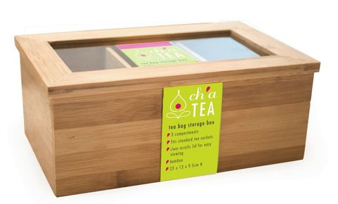 Bamboo Tea Bag Storage Box