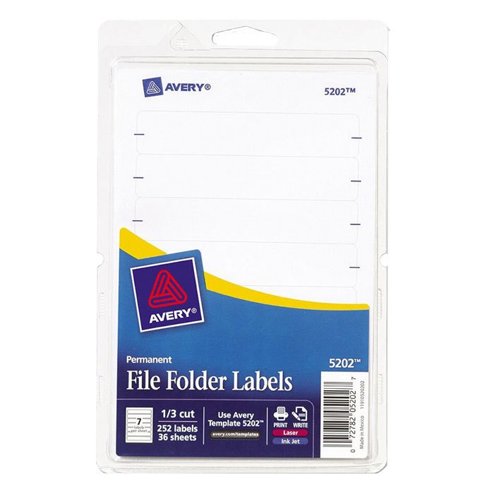 File Folder Labels 3½ X 5/8"