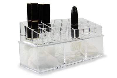 24 Lipstick Organizer with 3 Compartments