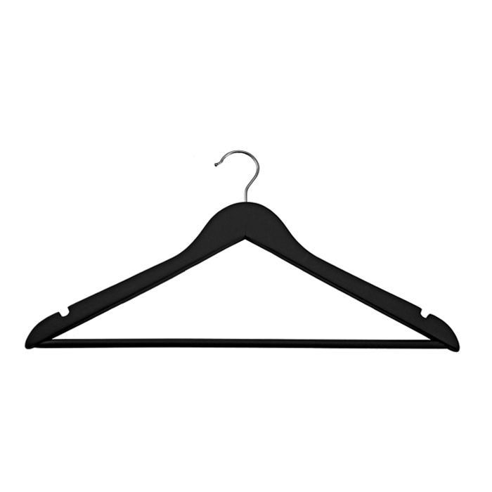 Black Basic Hangers - Set Of 8