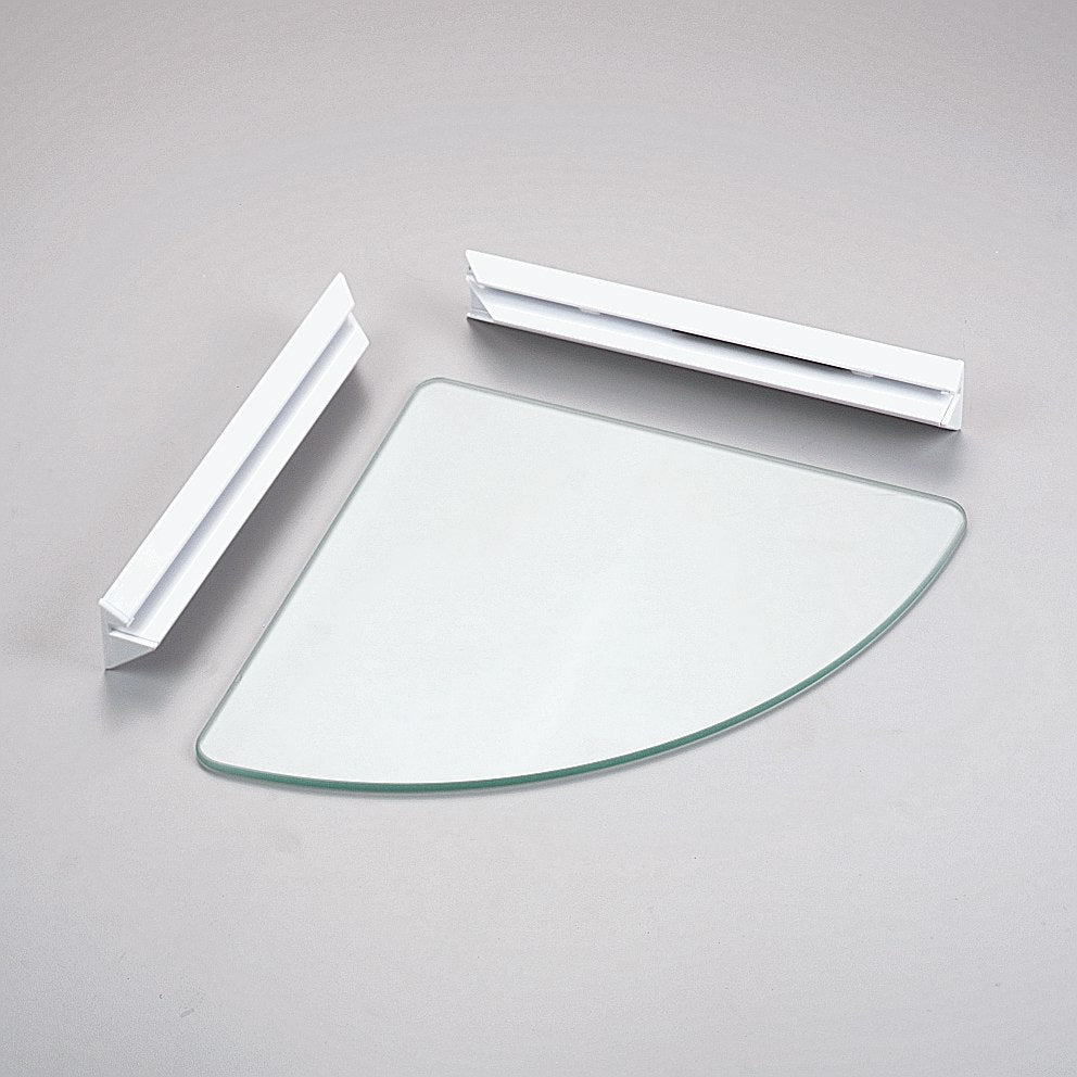 Glass Shelf Kit 8x24In White