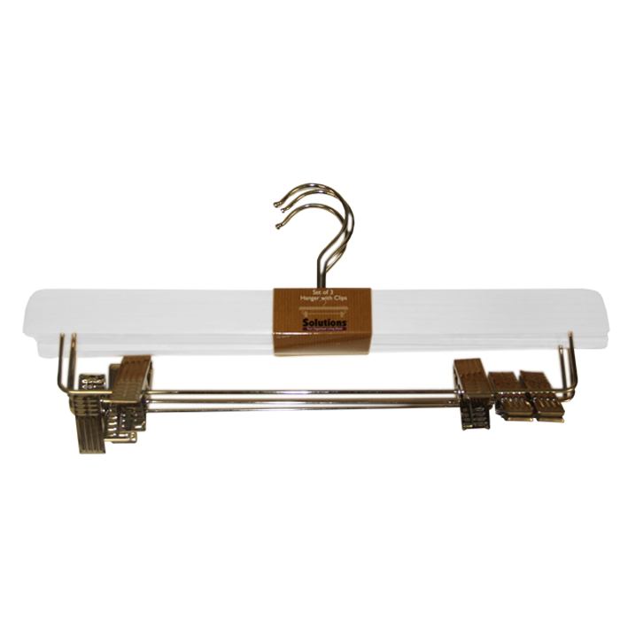 Hotel Hanger With Clips - 3 Pack