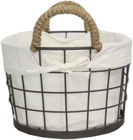 Wire Basket With Liner L
